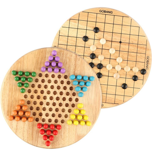 Damas Chinas 2 En 1 Juego De Mesa Gobang (cinco En Raya)