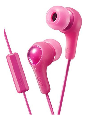 Pink Gumy In Ear Earbuds With Stay Fit Ear Tips And Mic. Wir