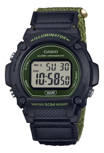 Reloj Casio Illuminator Digital W-219hb-3avcf Caballero Ts