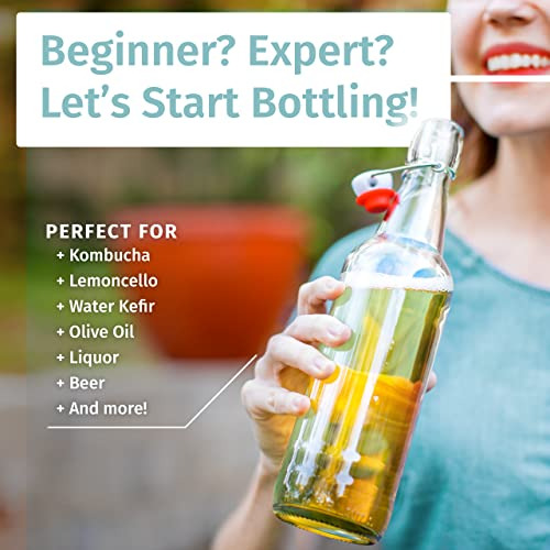 Otis Classic Swing Top Glass Bottles - Juego De 6, 16 Oz Con