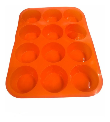 Molde Muffins Silicona Plancha X 12 Antiadherente Reposteria