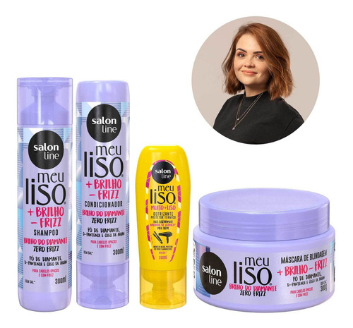Kit Karol Pinheiro Com Defrizante Meu Liso Salon Line