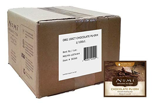 Numi Té Orgánico Chocolate Pu-erh, Box 100 Conde De Bolsas D