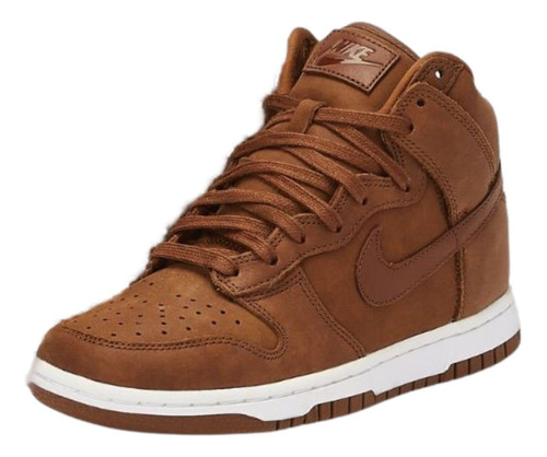 Nike Dunk High Premium Para Mujer Pecan Pecan-white