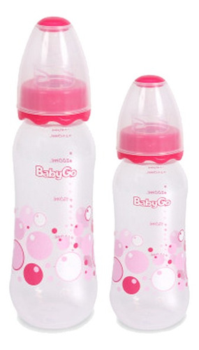 Kit 2 Mamadeira Orto Silicone 240ml E 150ml Baby Go 178002