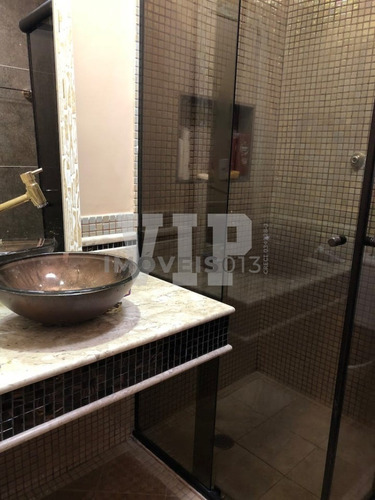 Imagem 11 de 30 de Apartamento A Venda Com 2 Dormitórios Vista Total Para O Mar Na Pompéia Em Santos - Ap00606 - 69853188