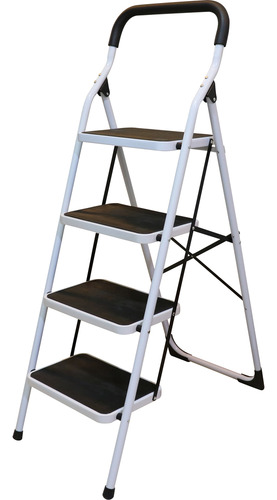 Escalera Tubular Plegable Taburete Acero 4 Escalones Surtek.