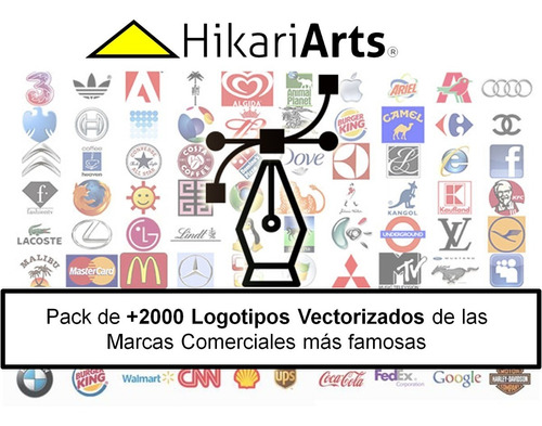 Pack De 2000 Logos De Grandes Marcas Comerciales [vectores]