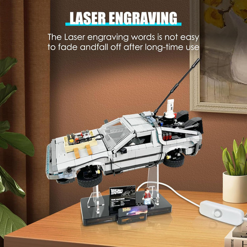 Light Up Acrylic Display Stand For Lego Back To The Futur...