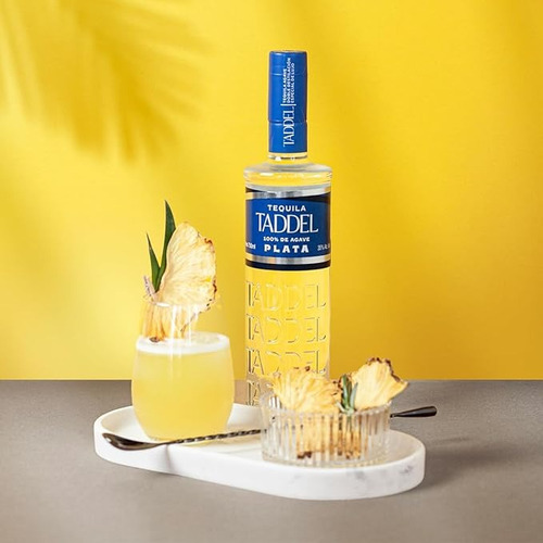 Tequila Taddel Plata 1000 Ml Con Playera Taddel