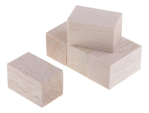 Bloque De Madera For Modelar 5 Piezas 50 Mm Fs