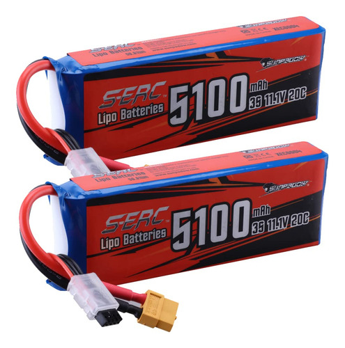 Sunpadow 3s Lipo Batería 11.1v Mah 20c Con Enchufe Xt60 Pa.