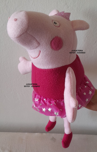 Peppa. Peluche Grande 39 Cm Muñeco Muy Bueno Re Vistoso Sale Rosa