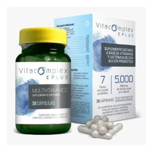 Probiotico 7 Cepas + Vitaminas Vegano Vitacomplex C Plus