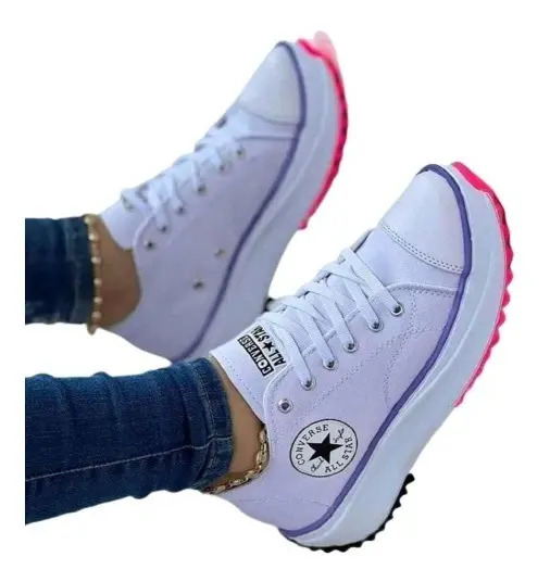 Botines Converse Blanco Con Negro | MercadoLibre 📦