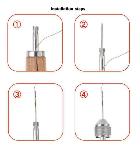 Kit De Costura De Cuero: Agujas, Hilo Encerado Y Reparación