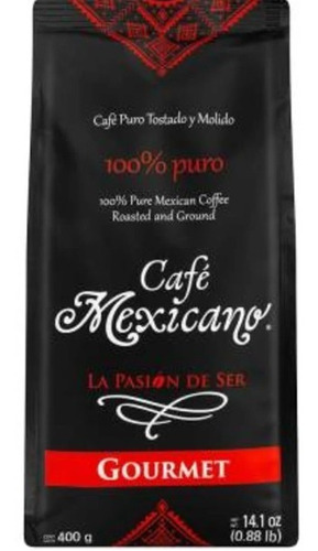 Café Molido Mexicano Tostado Gourmet 400 G (2 Bolsas)