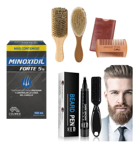 Minoxidil Tratamiento Crecimiento Pelo Barba Kit Completo