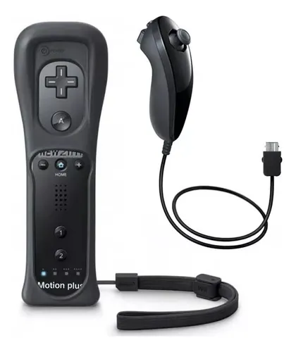 comprar Control Wimotion Plus Wii Generico Negro Blanco Con Nunchuck