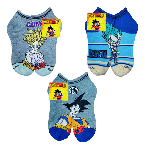 Tin Calcetín Tobillero Dragon Ball Z Algodón Suave 6 Pares