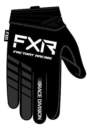 Fxr Prime Mx Glove Black/white Slip-on Cuff Design Light Fxt