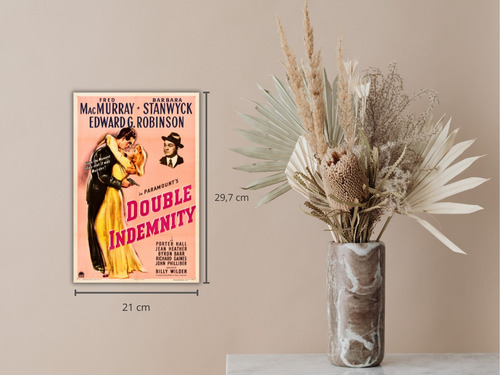 Poster De Película Double Indemnity 29.7 X 21 Cm