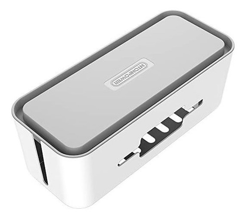 Big Save On - Caja De Gestión De Cables Con Soporte, Gris, 4