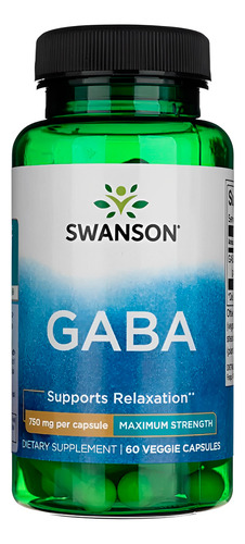 Gaba 750 Mg Máxima Força Swanson 60 Caps