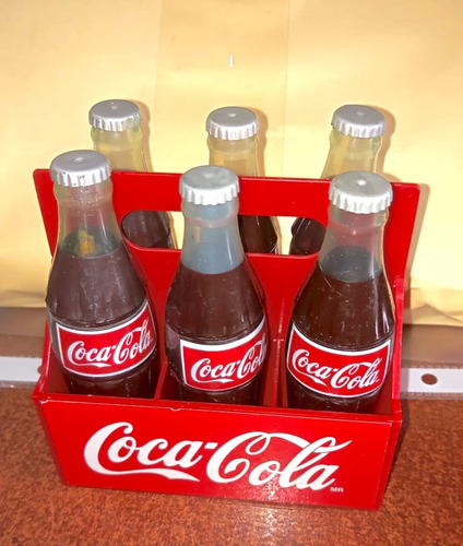 6 Botellitas De Coca Cola Didacticas Su Caja Coleccionables (Usado)