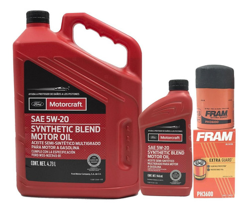 Kit Cambio Aceite Motorcraft 5w20 Lincoln Mks 2009 3.7