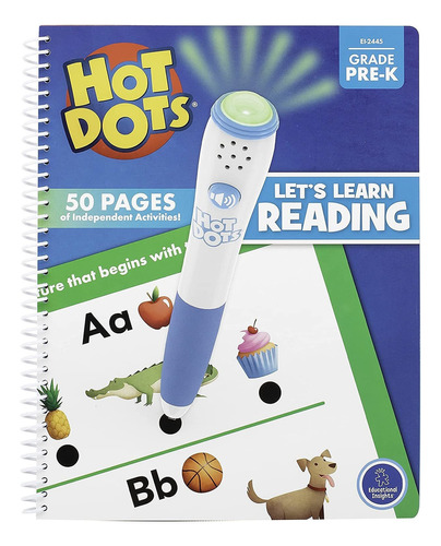 Educational Insights Hot Dots Lets Learn Pre-k Reading - Lib