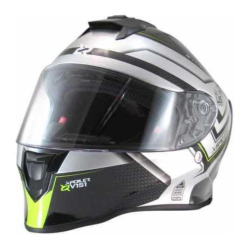 Casco Integral X Sports V151 Bright Negro Amarillo