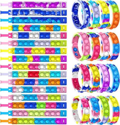 Paquetes De Pulseras De Juguetes Antiestrés De 32 Piez...