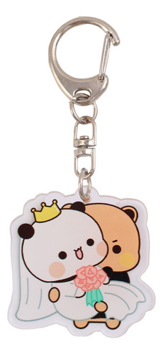 Lindos Llaveros Bubu Dudu Con Forma De Oso Gris Y Panda Blan