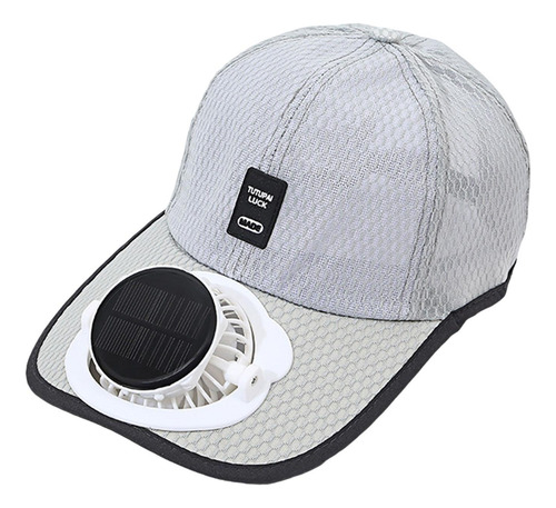 Sombreros De Visera Con Carga Solar/usb Gris Claro