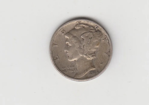 Moneda Eeuu 1 Dime Año 1936 Plata Muy Bueno +