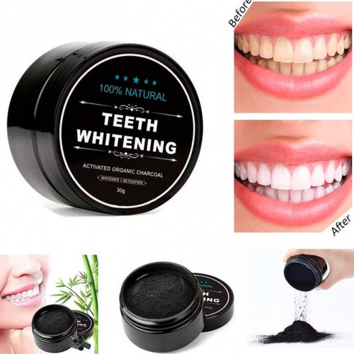 Teeth Whitening Polvo  Carbón Activado Blanqueador Dientes 