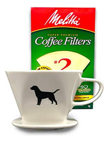 Black Lab Coffee Pour Over Single Cup Ceramic Brewer With Me