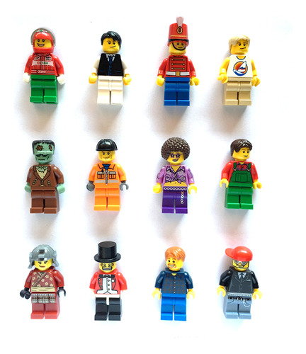 Minifiguras Lego 3 Muñequitos,9 Accesorios, 12 Pzas En Total