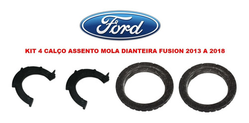 Kit 4 Calco Assento Mola Dianteira Fusion 2013 A 2018 