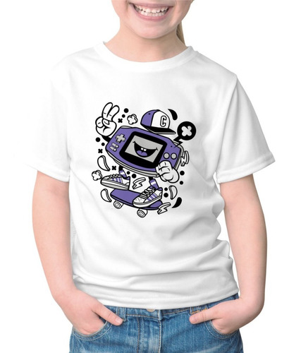 Remeras Remelotas Impresas Con Comic De Gamer Skater -0380