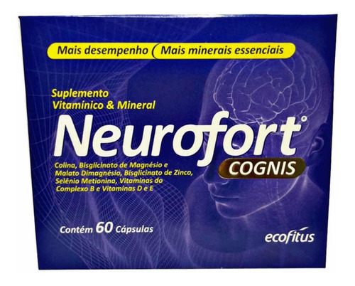 Neurofort Cognis Com 60 Comprimidos Cansaço Físico E Mental Sabor Sem Sabor