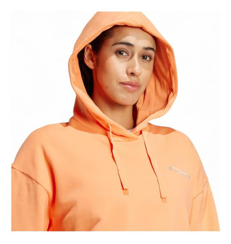 Polerón Mujer adidas Terrex Is7227 Hoodie Naranjo