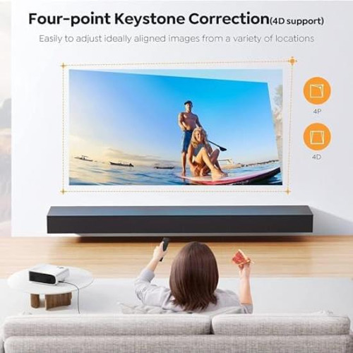 Proyector Con Wifi 6 Y Bluetooth, Yarber Cl 4k Soporte Nativ