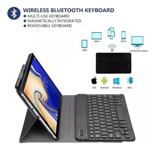 Funda+teclad+ratón For Lenovo Tab M8 Hd 2ª Gen 8.0 Tb-8505