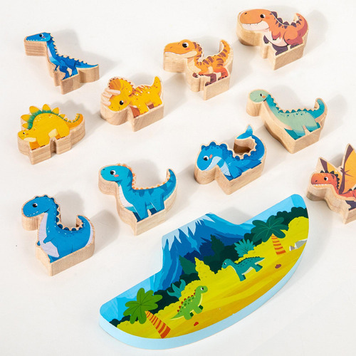 Bloques De Madera Balance Game Sensory Educational Animal