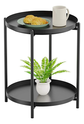 Yesker Side Table, End Table Metal Small Table Indoor Outdoo