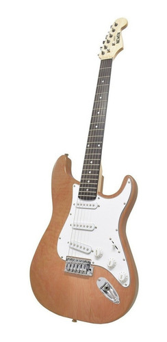 Imagen 1 de 3 de Guitarra eléctrica Newen ST st newen de lenga natural wood laca poliuretánica con diapasón de palo de rosa