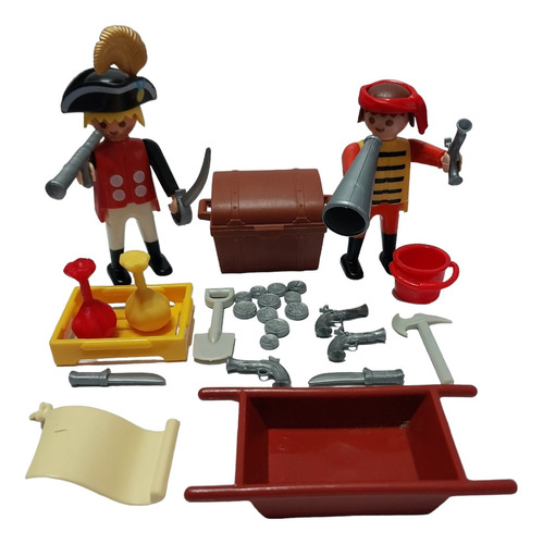 Playmobil  2 Piratas, Baul Con Monedas Y Accesorios Sin Caja