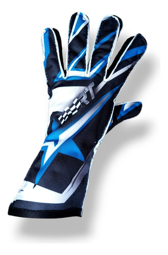 Guantes Karting, Automovilismo Deportivo Negro Y Azul Xs